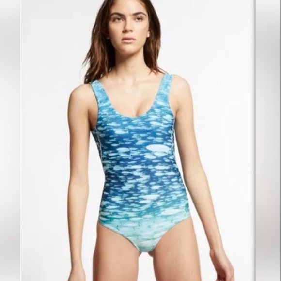 Hurley X Clark Little Women’s One Piece Swimsuit Bodysuit NWT Cheeky bottom sz L - Picture 1 of 9